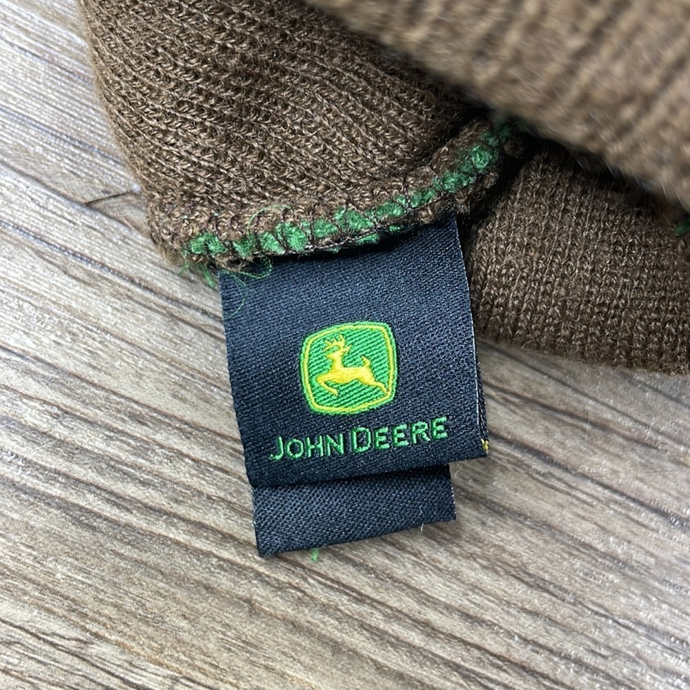 John Deere Infant/Toddler Brown Green Tractor Beanie Winter Hat - Picture 3 of 6